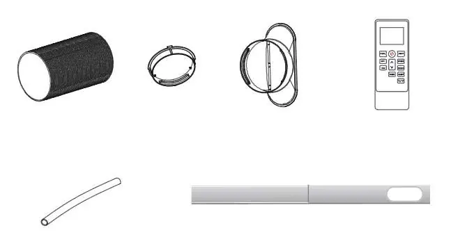 Accessories included with the unit