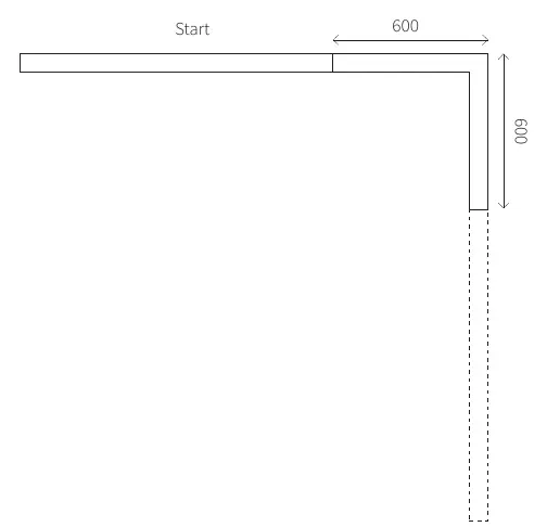 Ceiling to wall transition