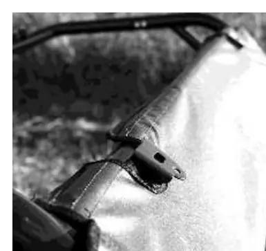 Velcro strip placement on the roll cage