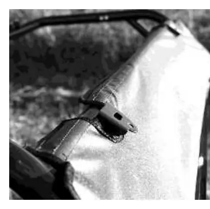 Velcro strip placement on the roll cage