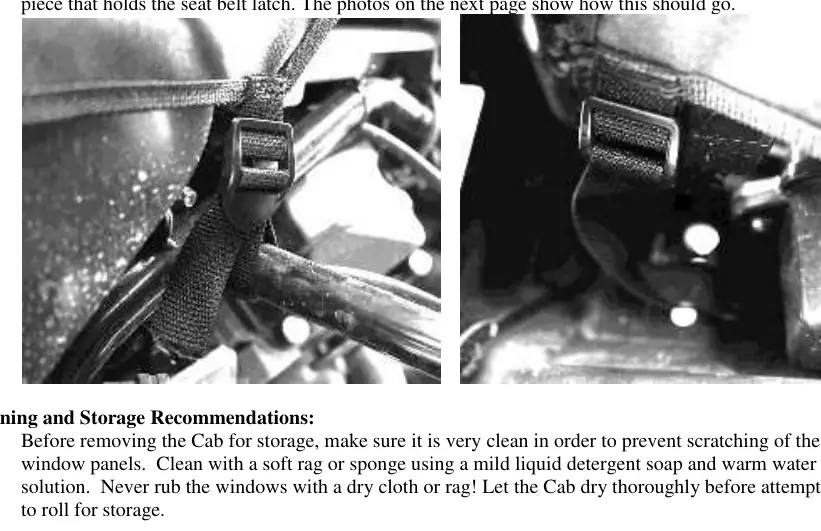 Securing the bottom straps with ladder lock buckles