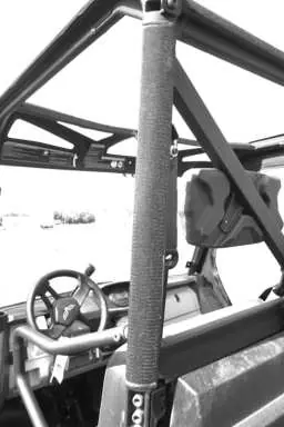 Placement of the 20-inch adhesive strip on the side frame.