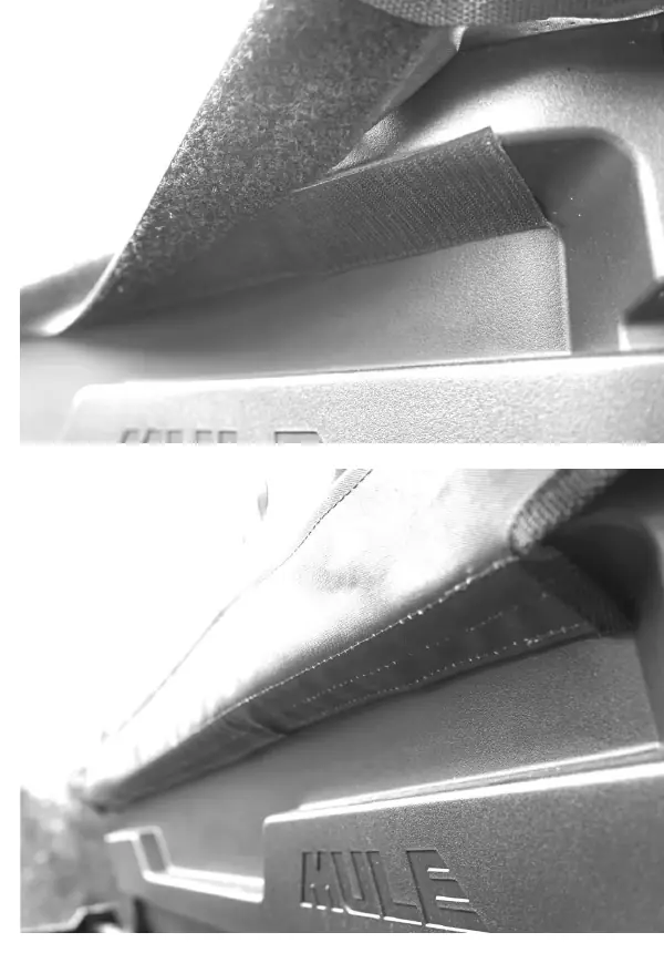 Securing the bottom of the rear window
