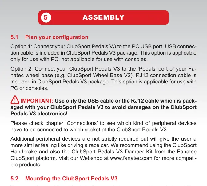Installation diagram from the manual
