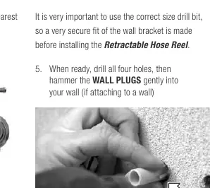 Drilling and wall plug installation