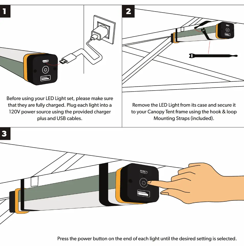 Installation and charging steps