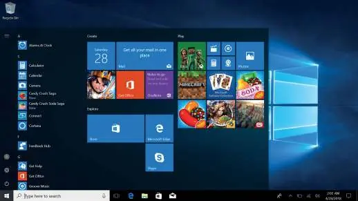 Windows 10 Start Menu