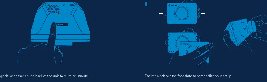 Using the capacitive mute sensor