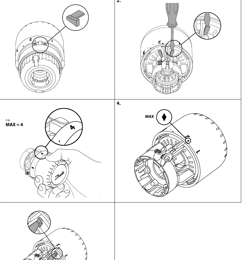 Setting the maximum temperature limit