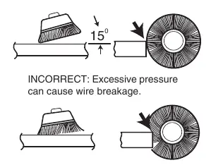Wire brushing pressure