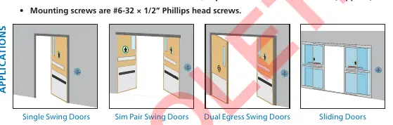 Supported door applications