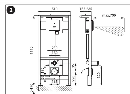 Installation dimensions