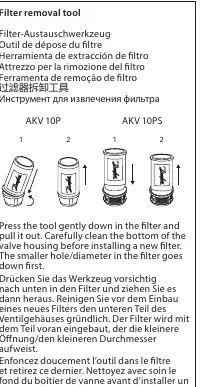 Using the filter removal tool