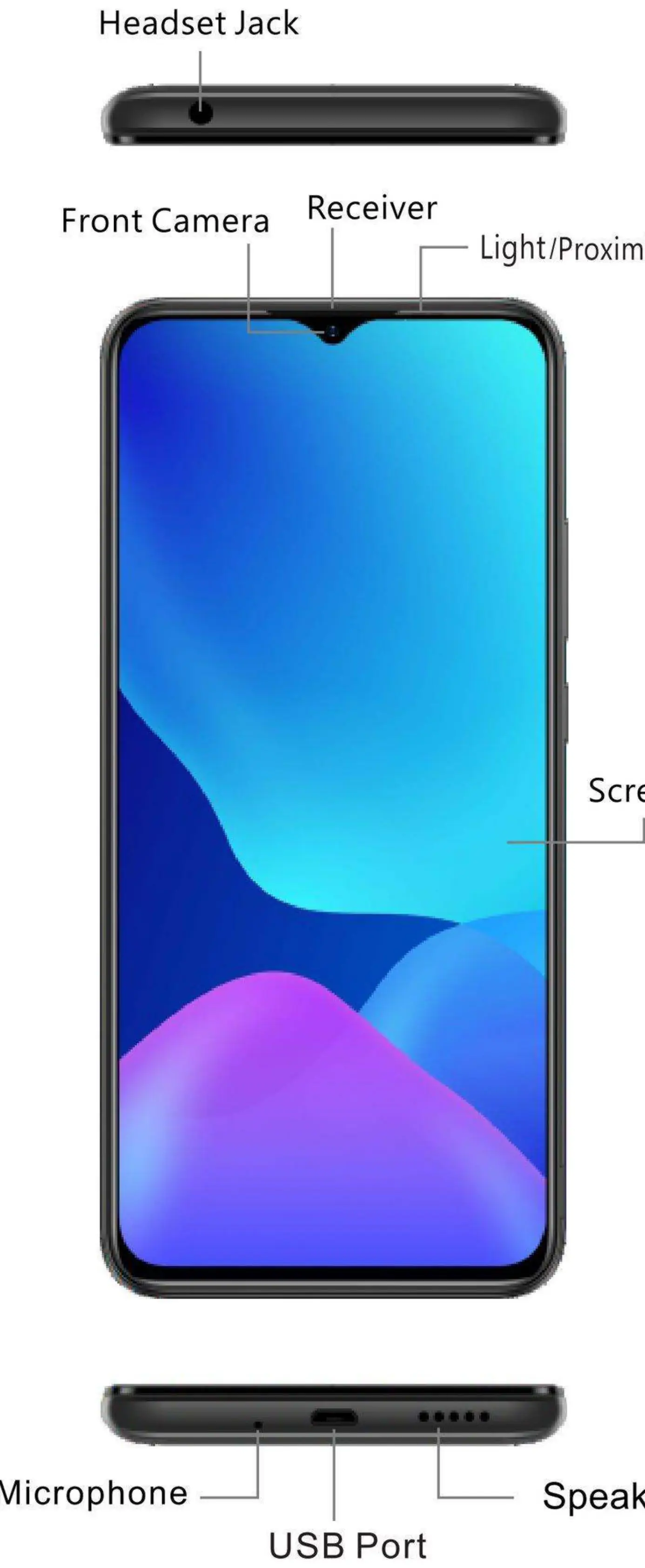 Front view of the Ulefone Note 10P