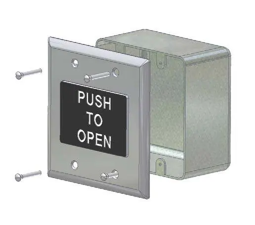 Installation of the pushplate to the electrical box
