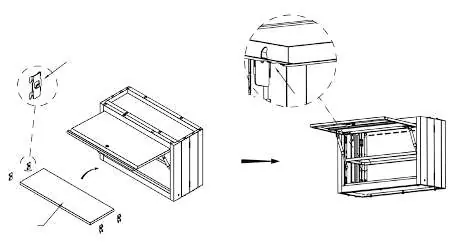 1 Door Wall Cabinet assembly steps