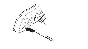 Fault reset pin-hole location.