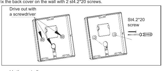 Wall controller installation