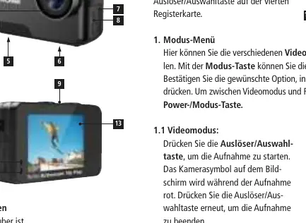 Camera components and button layout
