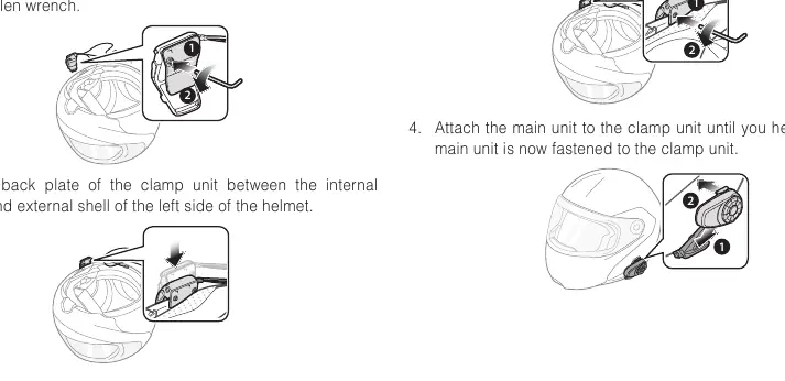 Clamp unit installation steps