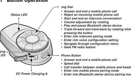 10S Headset Buttons