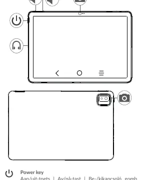 TCL TAB 10s device layout showing power and volume keys