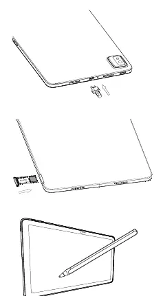 Charging, MicroSD card insertion, and stylus usage