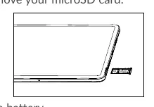 Inserting the microSD card