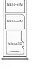 SIM card and microSD tray configuration