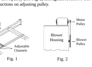 Motor and pulley installation