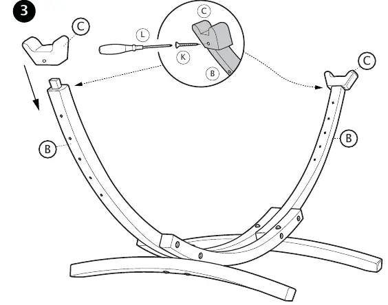 Step 3: Attaching top support pieces