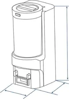 Self-Emptying Base dimensions