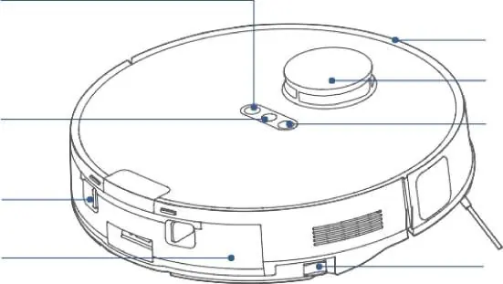 Top view of the robot vacuum