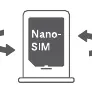 SIM card tray diagram.