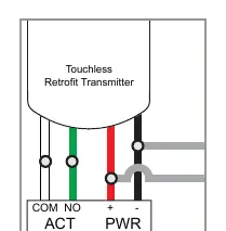 Touchless Retrofit Transmitter wiring diagram