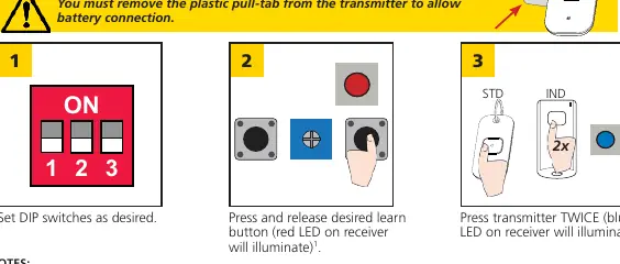 Hand-held configuration steps