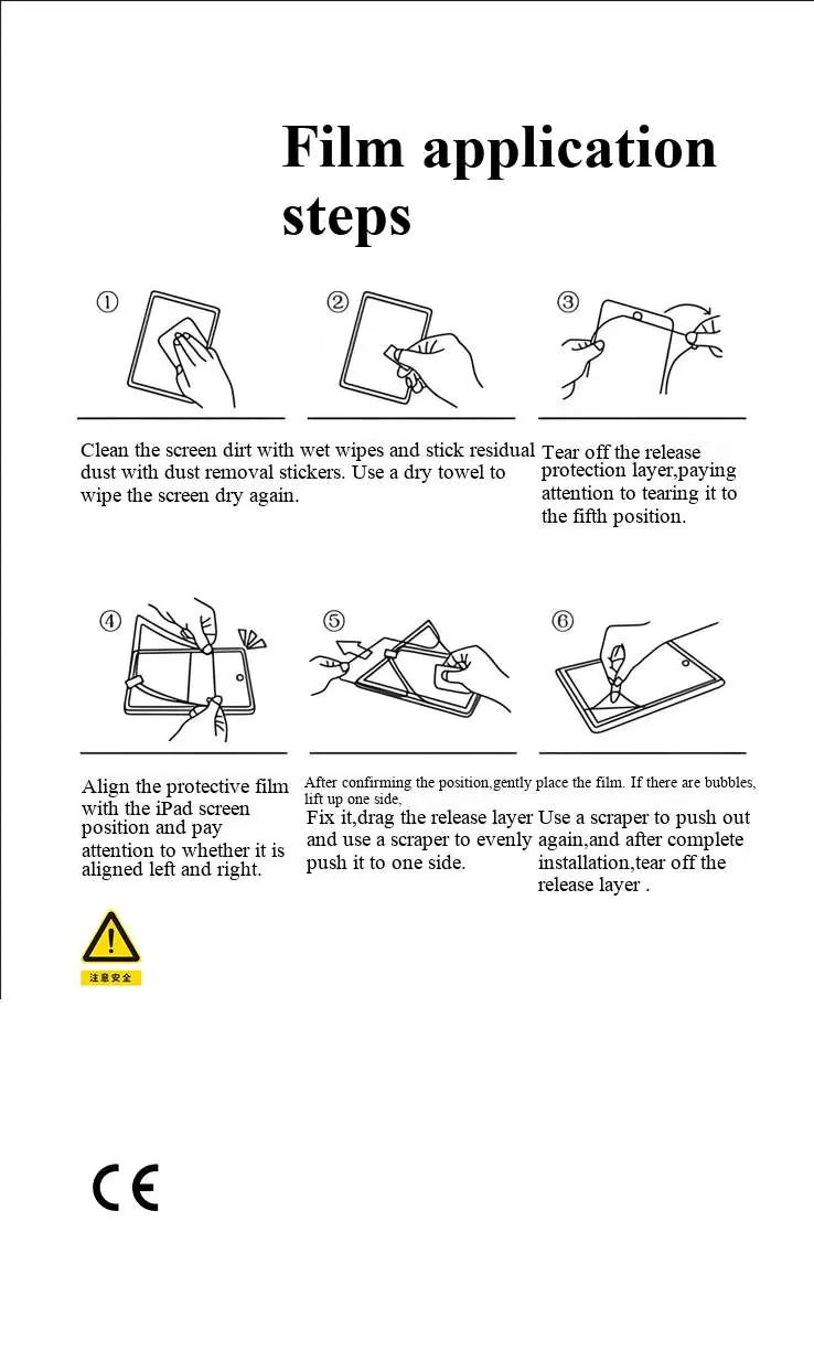 Step-by-step film application process