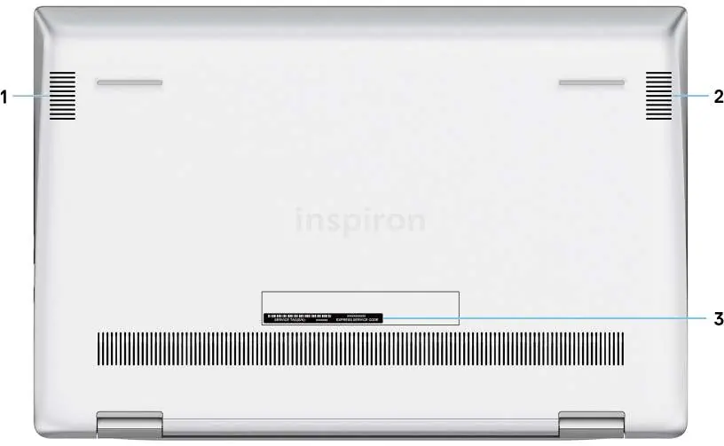 Bottom view of the Inspiron 5590.