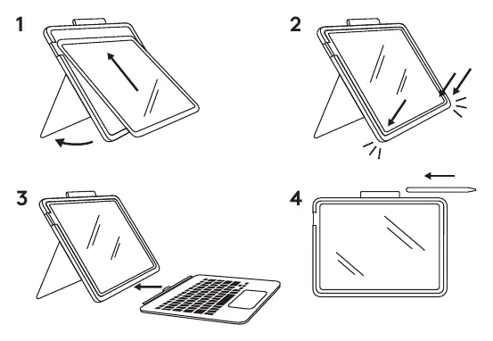 Installation steps for the Combo Touch case