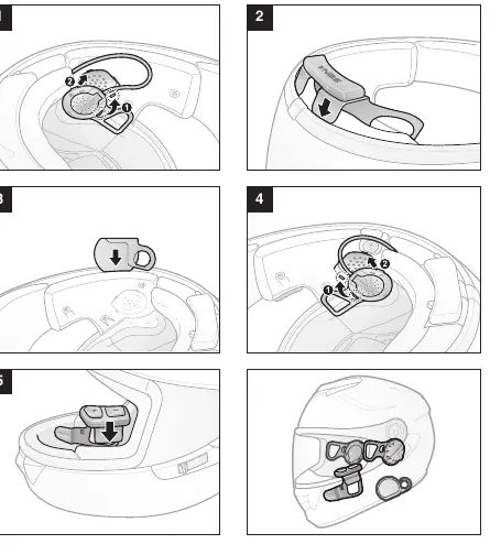 Installation steps for the 10U headset