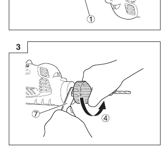 Fig 3: Loosening keyless chuck using open-end wrench