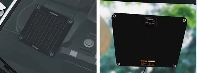 Mounting the solar panel using PVC suckers
