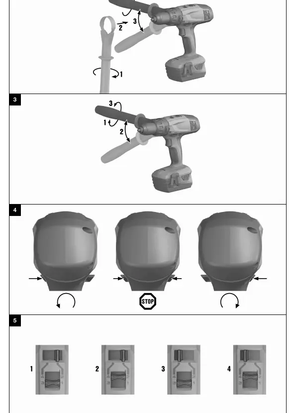 Side handle and gear selection
