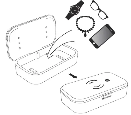 Placing items inside the sterilizer