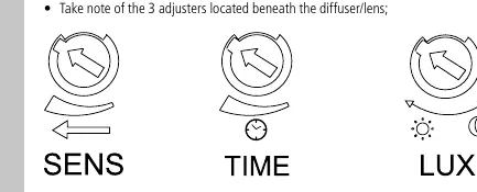 Sensor adjustment controls