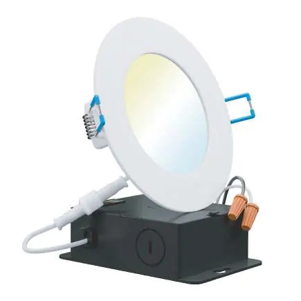 Sunco 4-inch Slim Selectable White LED Light and junction box
