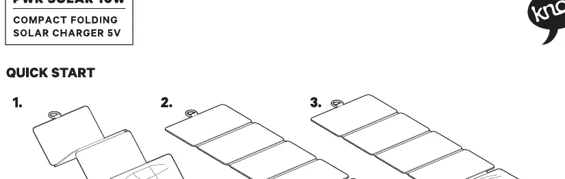 Unfolding process for the KNOG PWR 10WSOLAR charger.