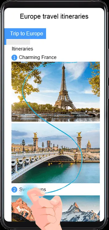 Drawing an 'S' for scrolling screenshot