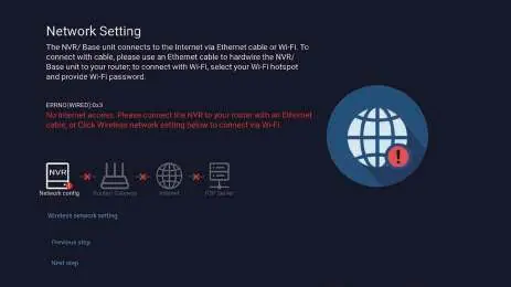 Network Setting screen