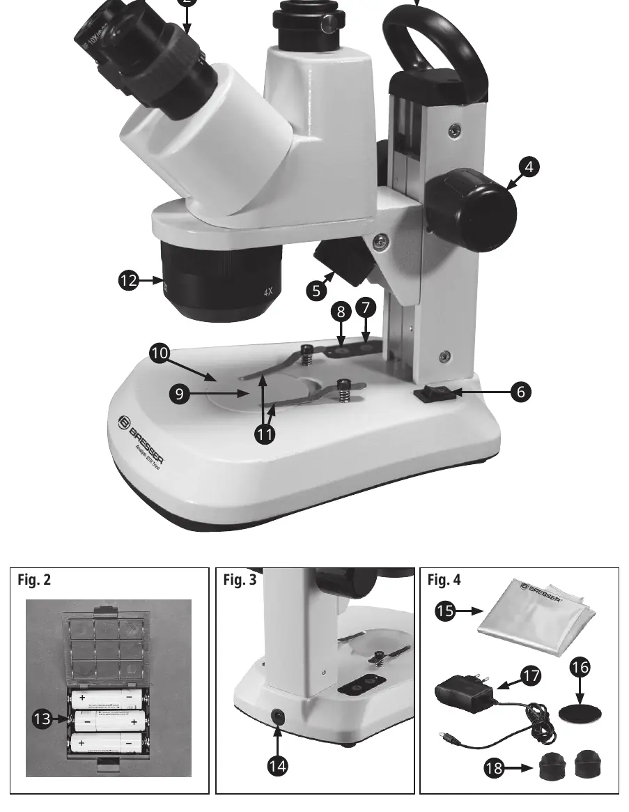 Microscope components overview (Fig. 1)